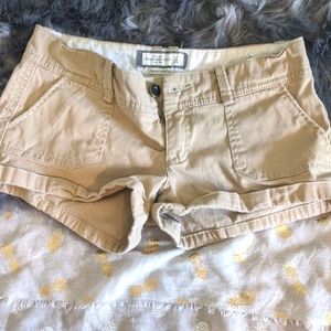 A&F tan Cotton shorts, size 0